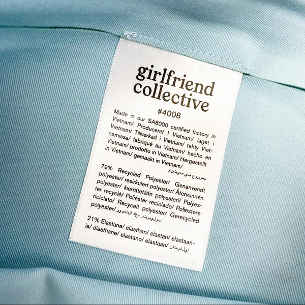 Girlfriend Collective High Rise Compressive Leggings: Sky Light Blue - Image 15