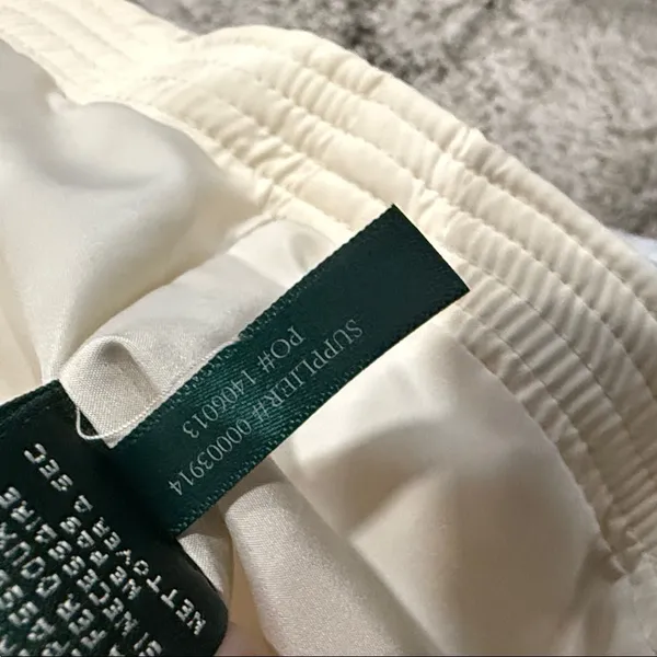 LAUREN-RALPH LAUREN Cream and Brown Puffer Jacket Size L - Image 9