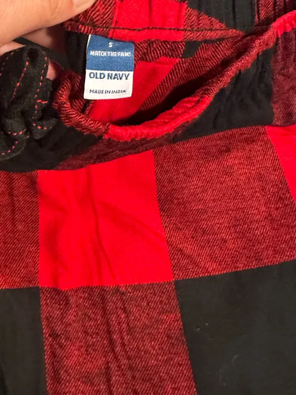 Old Navy Flannel Pajama Pants NEW Mid Rise Red Buffalo Plaid Small 738108 - Image 7