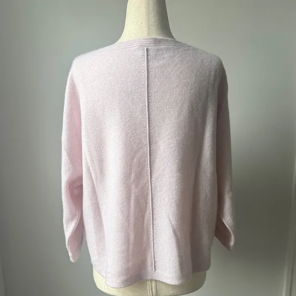 Poetry Soft Pink Boat Neck Cashmere Sweater Size Small 4/6 - Image 6