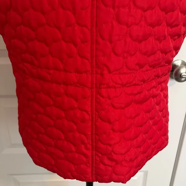 New Direction| Vibrant Red Quilted Women's Vest with Pockets - Image 6