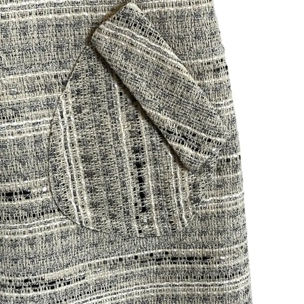 CeCe Cynthia Steffe Metallic Tweed Dress White Sz 2 - Image 8