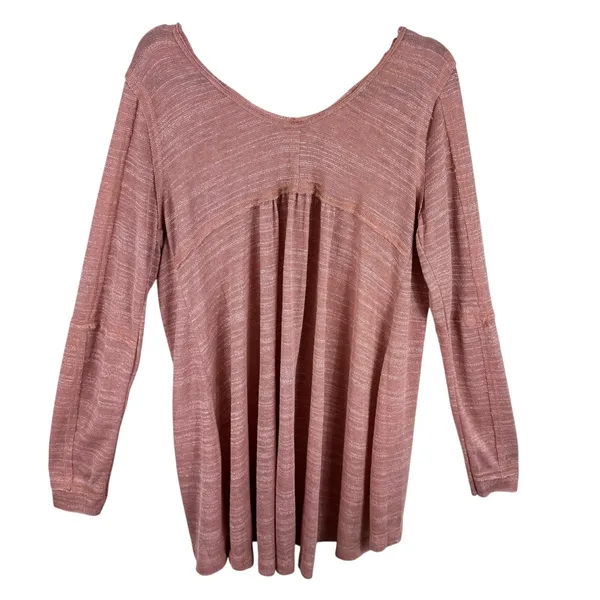 Umgee NWT Mauve Lightweight Long Sleeve Semi-Sheer Flowy Knit Blouse‎ Size M - Image 2