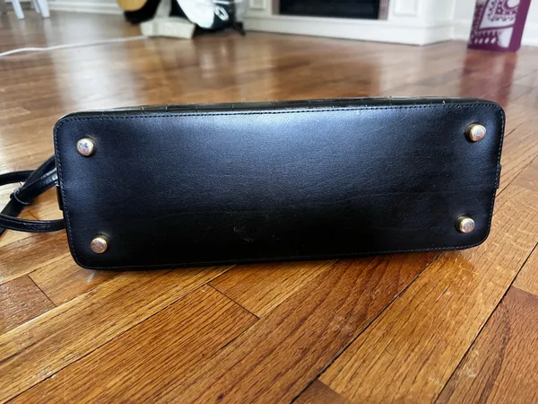 Coach Coach Black Croc Print Leather Satchel Bag - Image 3