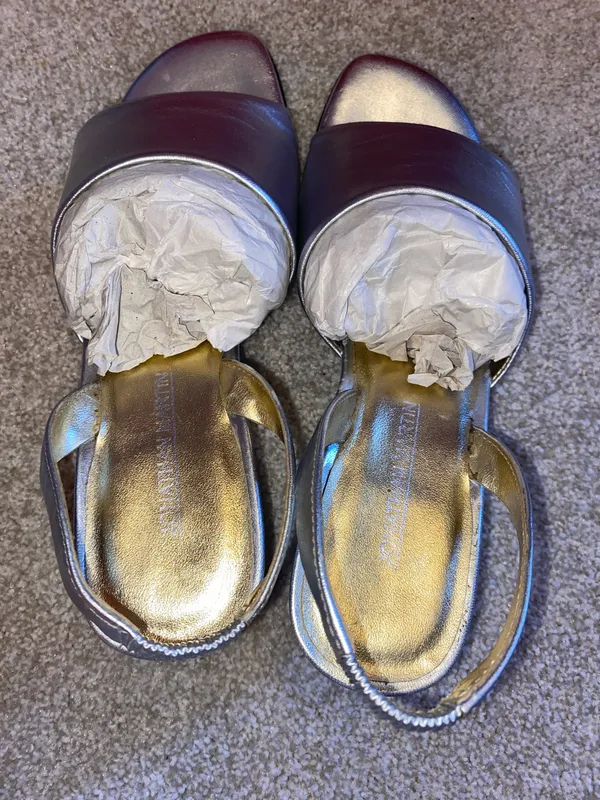 Jonathan Martin Silver Wedge Heels - Image 2