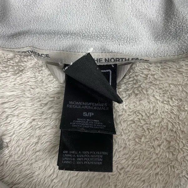 The North Face Jacket Womens Small White Full Zip Fuzzy Osito‎ Sweater Ladies - Image 8