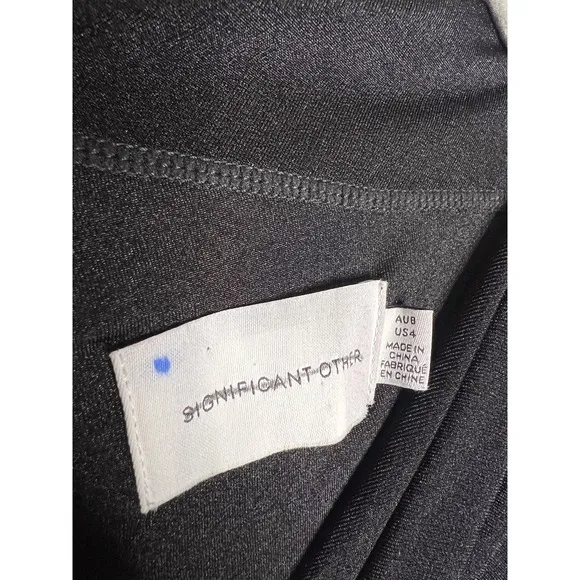 Free People x Significant Other Sabine Dress Size‎ 4 Black Jersey Mockneck - Image 7
