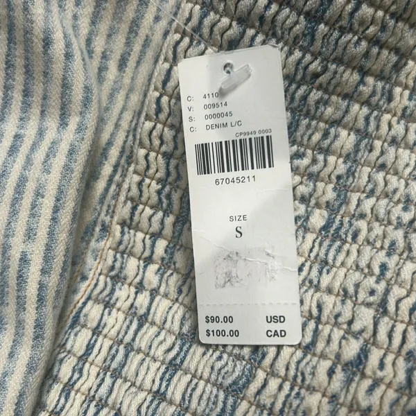 NWT Anthropologie Pilcro Denim Corset Top‎ Size Small - Image 3