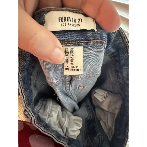 Forever 21 Womens Blue Wash Cropped Straight Leg Jeans‎ Size 29 - Image 3