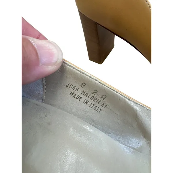 Nina Coach Malorie womens Vintage Tan Leather Square heels pumps size 8AA KU8092 - Image 10