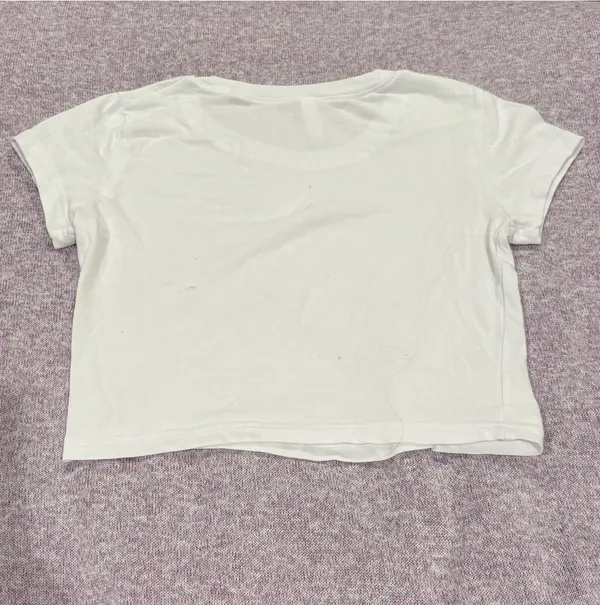 Cropped White Tee - Image 2