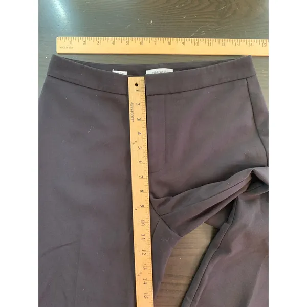 Nine West Womens Kick Flare Dress Pants Dull Black Size 4‎ Cropped Trousers READ - Image 8
