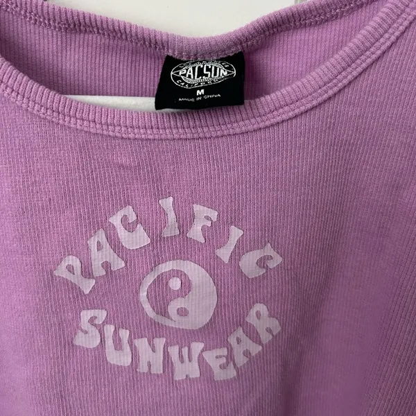 PacSun cropped purple tank top, size M - Image 3