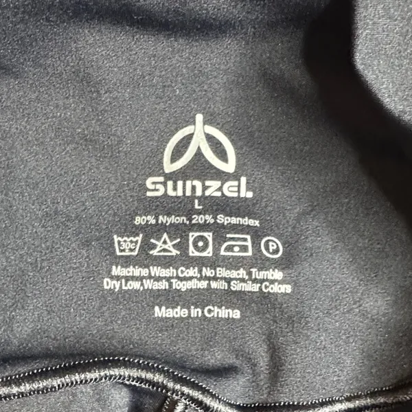 Sunzel Black Active Flare Leggings Size L - Image 2