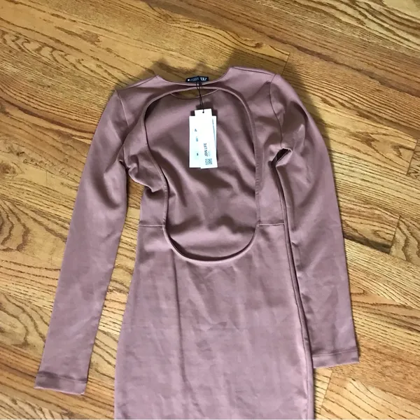 Zara Brown Open Back Dress NWT - Image 6