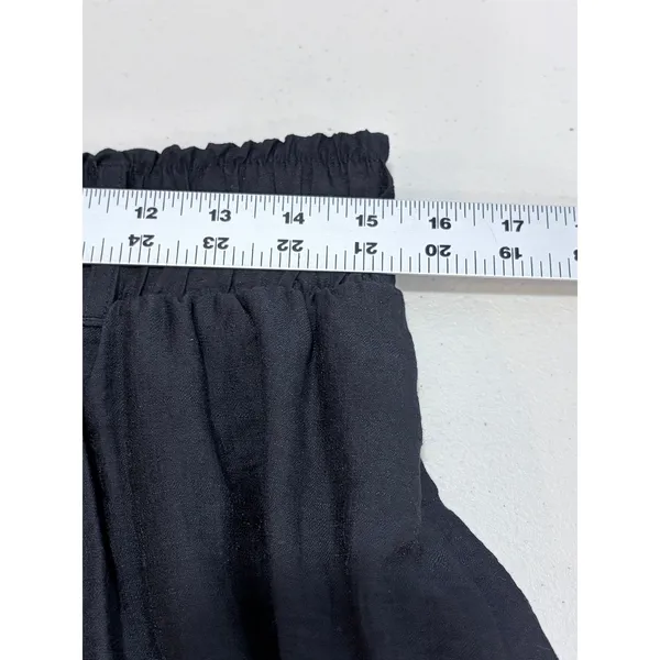 Minimalist Black Midi Skirt Elastic Waist Belt Loops Nine West L Whimsigoth - Image 8