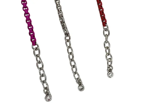 NWT On 34th 3 Piece Enamel Coated Link Bracelets Red - Image 10