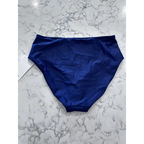 NWT Quince Navy Blue High Rise Bikini Bottoms Small - Image 2