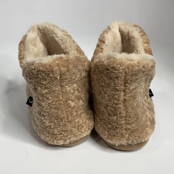 Joules fuzzy slippers‎ size 9/10 Tan - Image 5