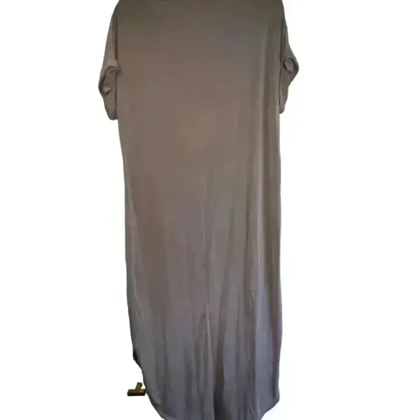 Lush Clothing Casual T-Shirt Maxi Dress with Pocket Taupe‎ Brown B3 - Image 2