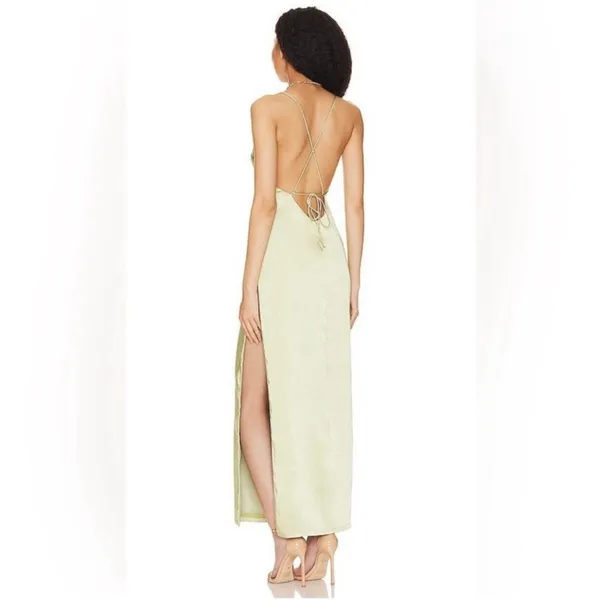 Revolve x More to Come Regina Maxi Dress in Green, Size XS New w/Tag - Image 4