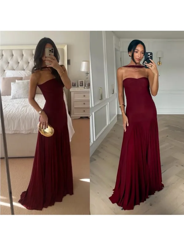 Revolve Deme by Gabriella Berta Dress in Burgundy - Image 5