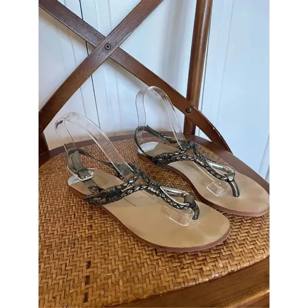 Dolce vita Dixon pewter braided strap sandals 8.5 - Image 7