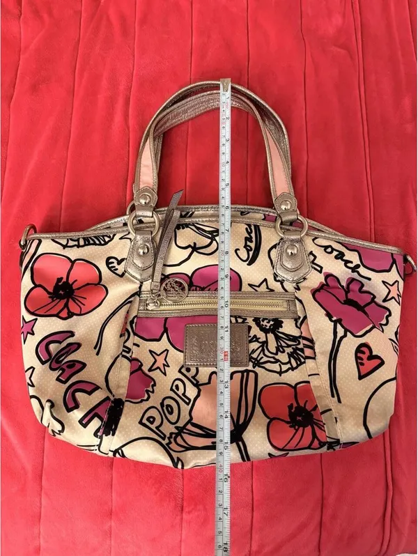 Coach Poppy Petal Print Rocker Satchel Bag 2010 - Image 6