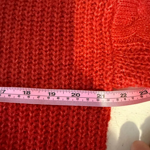 Abercrombie Fitch Red Cable Knit Sweater Women Medium Cozy Warm‎ Winter Holiday - Image 8
