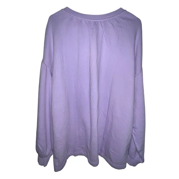 Aerie Easy Street Oversized Sweatshirt XL NWT Peasant Boho‎ Lavender Purple Boxy - Image 5
