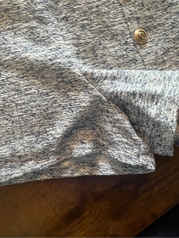 Zara Women’s Blue Textured Sailor Shorts - Image 5
