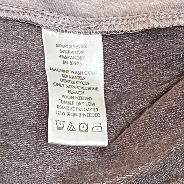 LOGO Lounge by Lori Goldstein Purple Block Knit Elastic Waist Pants Large - Image 7