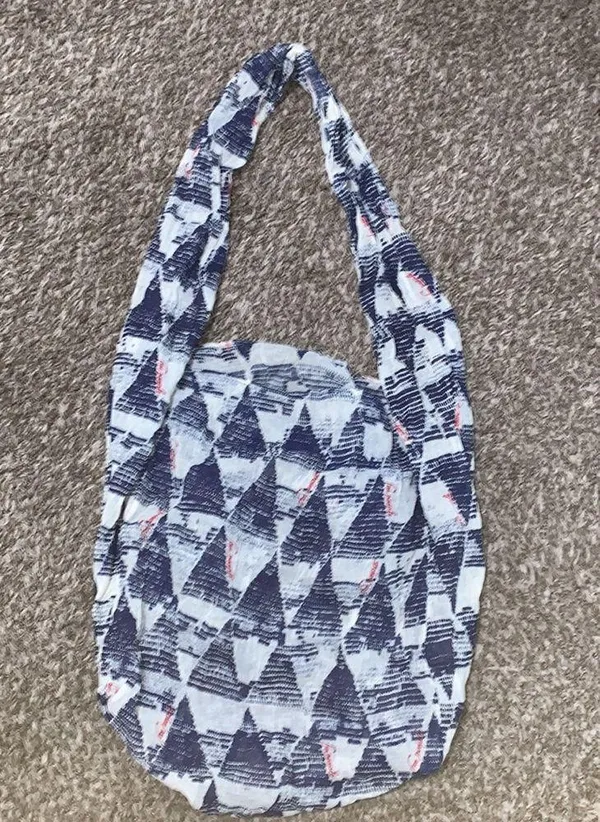 Free People Reusable Bag Muslin Graphic Print Hobo One Strap - Image 3