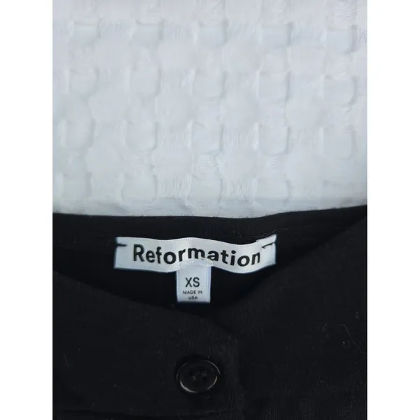 Reformation Womens Black Button Front Corset Cami Tank Top Sleeveless XS - Image 2