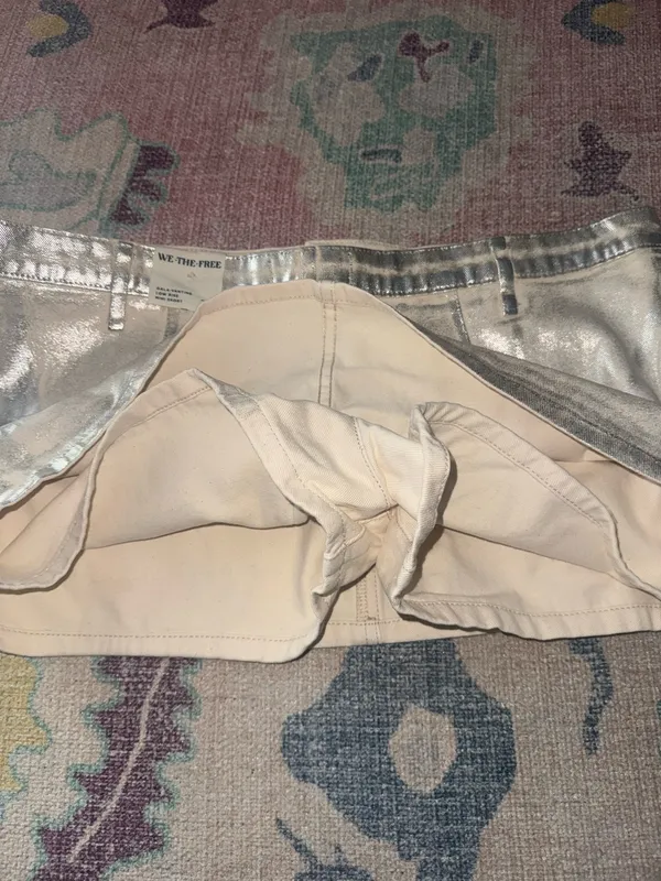 Free People We The Free Gallivanting Peekaboo Skort in Mirrorball Size 33 NWT - Image 4