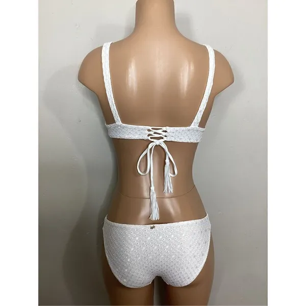 New. Pilyq white bikini set. S-bottom/D-cup top. Retails $149 - Image 8