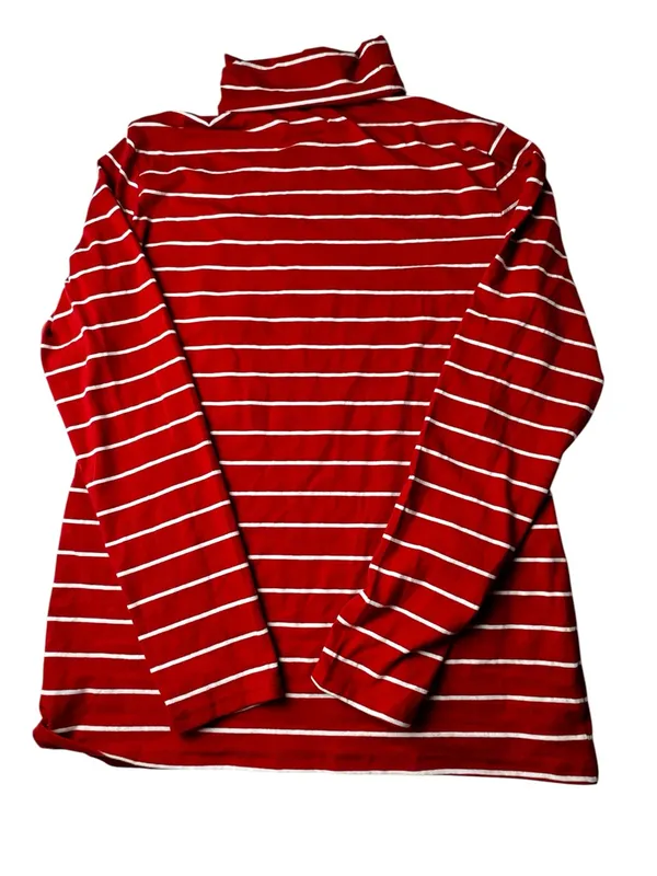 GAP Factory Red & White Striped Turtleneck Sweater - Image 2
