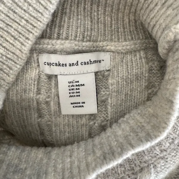 Cupcakes and Cashmere Gray Cable Knit Sweater Vest - Image 8