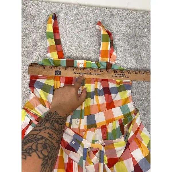 Christopher John Rogers for Target Plaid‎ Wide Strap Tie Waist Dress Size 2 NWT - Image 8