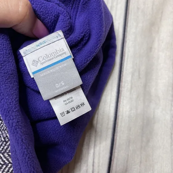 Columbia Women’s Beanie Purple White Design One Size‎ - Image 6