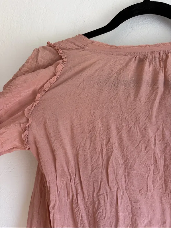 Banana republic silk dress flutter sleeve ruffle ladylike demure - Image 8
