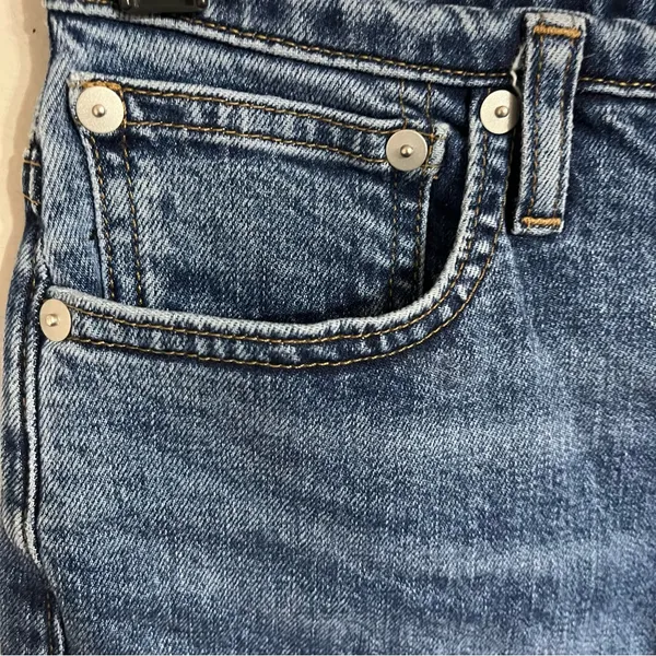 Madewell 90s Straight Leg Jeans‎ High Rise Button Fly Blue Denim Size 24 - Image 2