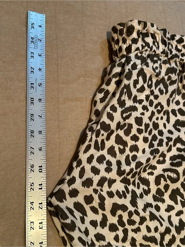 J. Crew Beige and Black Leopard Print Cropped Pants - Image 3
