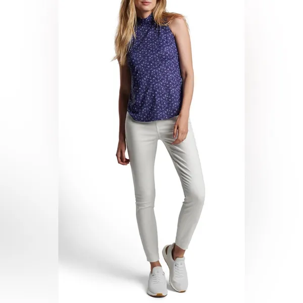 NWT Peter Millar Scottie Tossed Paisley Print Sleeveless Mock Neck Shell sz XS - Image 6