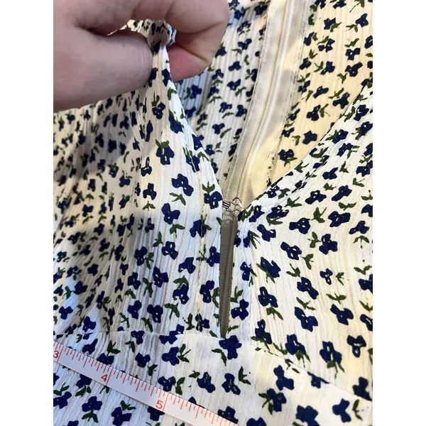 FAITHFULL THE BRAND Women's Blue Rae Casual Floral Print Nina Midi Dress Size 4 - Image 11