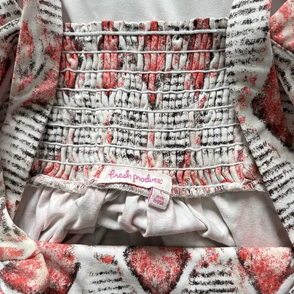 Fresh Produce Midi Dress Womens Large Geometric Pink Knit Stretch USA Y2K Whimsy - Image 6