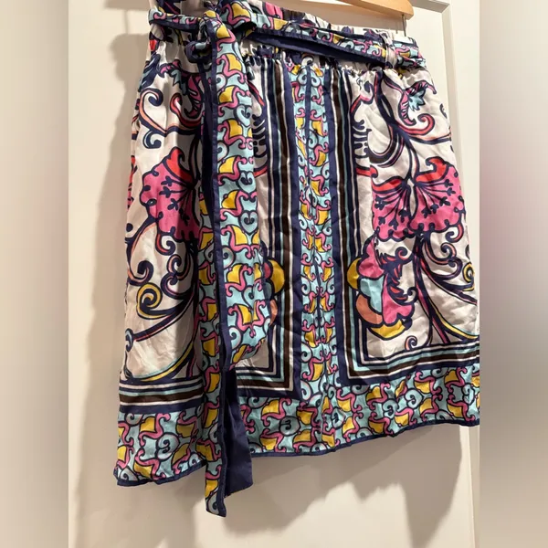 Lilly Pulitzer Silk Floral Patterned Women's‎ Skirt Size Small - Image 3