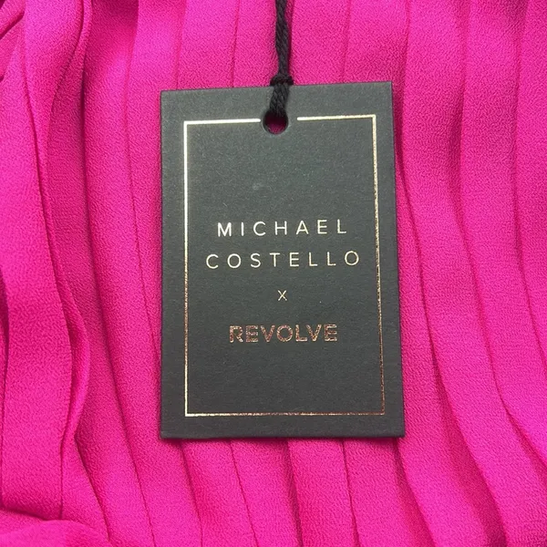 Michael Costello x Revolve Sheree Mini Dress in Fuchsia Pink NWT Size Medium - Image 5