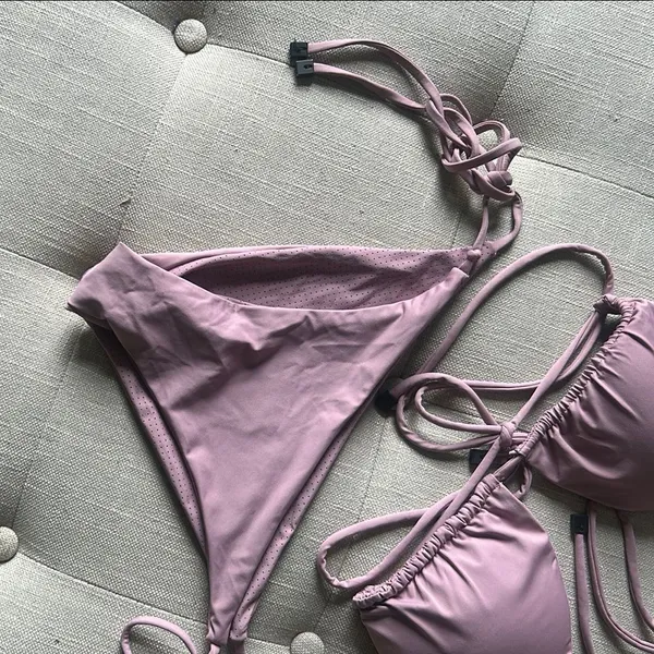 Non Signe Lilac Two Piece Swim Size Medium - Image 5