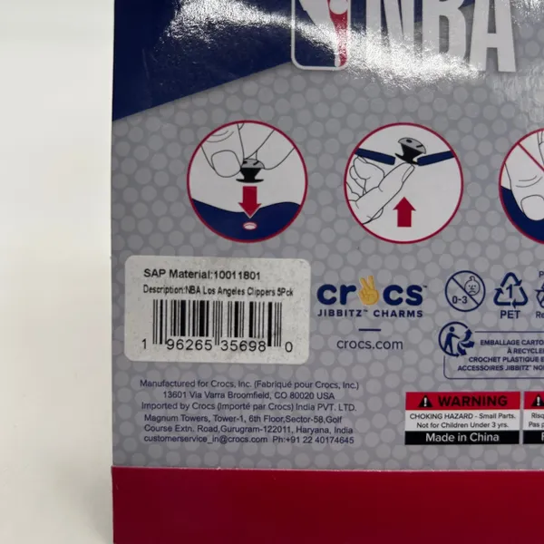 NEW‎ Crocs NBA Los Angeles Clippers Jibbitz 5-Pack Shoe Charms Basketball - Image 8